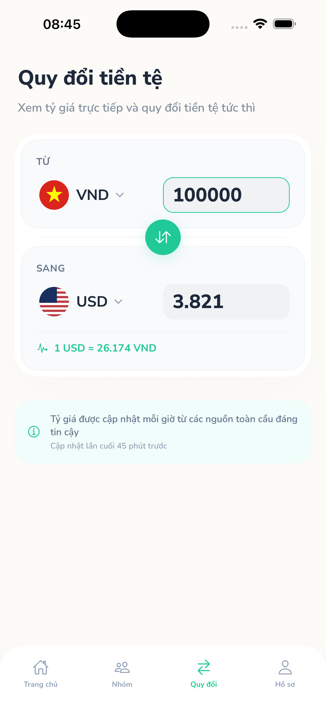 Chuyển đổi tiền tệ